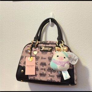 Juicy Couture Black and Pink Satchel